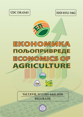 					View Vol. 67 No. 2 (2020): ECONOMICS OF AGRICULTURE
				