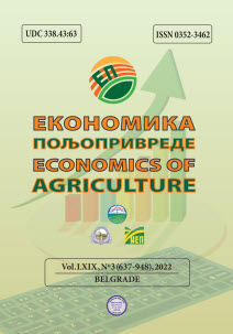 					View Vol. 69 No. 3 (2022): Economics of Agriculture
				